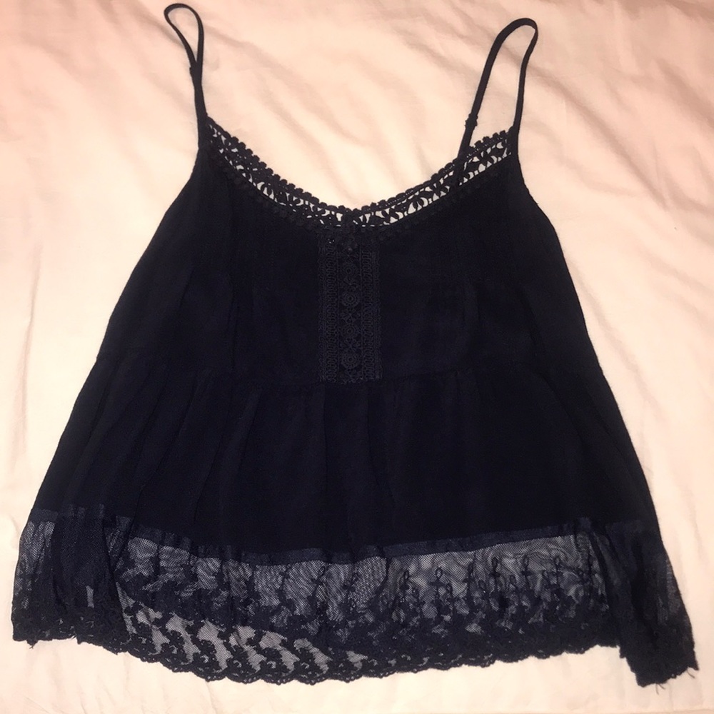 Blue flower flowy top from tillys!